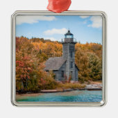 Lighthouses | Groot eiland East Channel Light Metalen Ornament (Voorkant)