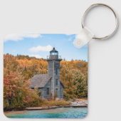 Lighthouses | Groot eiland East Channel Light Sleutelhanger (Achterkant)