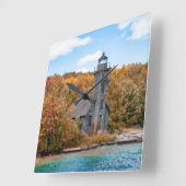 Lighthouses | Groot eiland East Channel Light Vierkante Klok (Hoek)