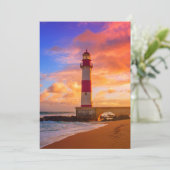 Lighthouses Itapuã Lighthouse Bahia Brazil Bedankkaart (Staand voorkant)