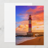 Lighthouses Itapuã Lighthouse Bahia Brazil Bedankkaart (Voorkant / Achterkant)