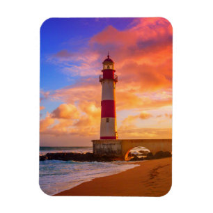 Lighthouses Itapuã Lighthouse Bahia Brazil Magneet