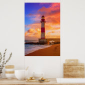 Lighthouses Itapuã Lighthouse Bahia Brazil Poster (Keuken)