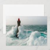 Lighthouses Jument Lighthouse Ouessant Frankrijk Bedankkaart (Voorkant / Achterkant)