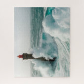 Lighthouses Jument Lighthouse Ouessant Frankrijk Legpuzzel (Verticaal)