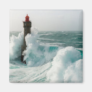 Lighthouses Jument Lighthouse Ouessant Frankrijk Magneet