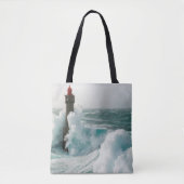 Lighthouses Jument Lighthouse Ouessant Frankrijk Tote Bag (Voorkant)