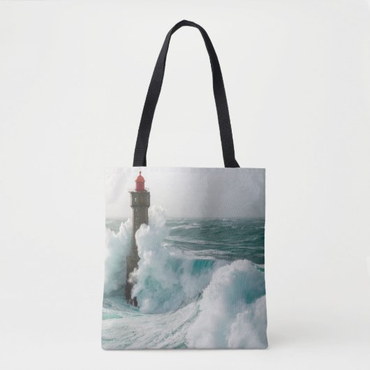 Lighthouses Jument Lighthouse Ouessant Frankrijk Tote Bag (Voorkant)
