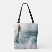 Lighthouses Jument Lighthouse Ouessant Frankrijk Tote Bag (Achterkant)