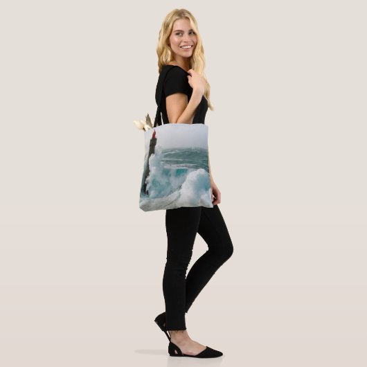 Lighthouses Jument Lighthouse Ouessant Frankrijk Tote Bag (Op model)