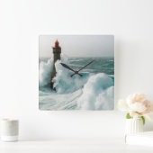 Lighthouses Jument Lighthouse Ouessant Frankrijk Vierkante Klok (Huis)