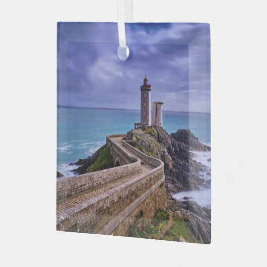 Lighthouses | Klein Minou Lighthouse Frankrijk Glas Ornament (Voorkant links)