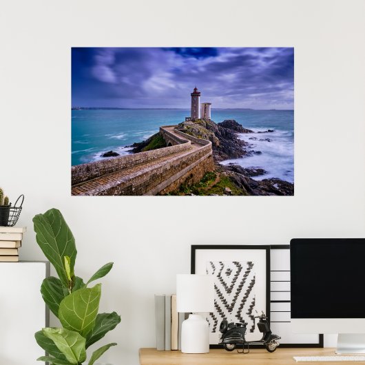 Lighthouses | Klein Minou Lighthouse Frankrijk Poster (Thuiskantoor)
