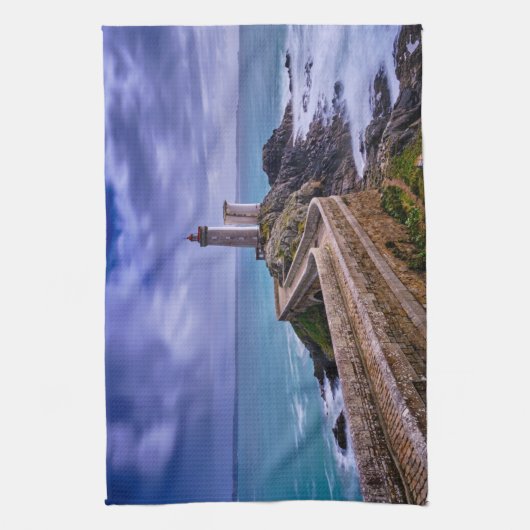 Lighthouses | Klein Minou Lighthouse Frankrijk Theedoek (Verticaal)