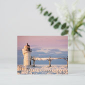 Lighthouses Lake Michigan Lighthouse Briefkaart (Staand voorkant)