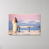 Lighthouses Lake Michigan Lighthouse Canvas Afdruk (Voorkant)
