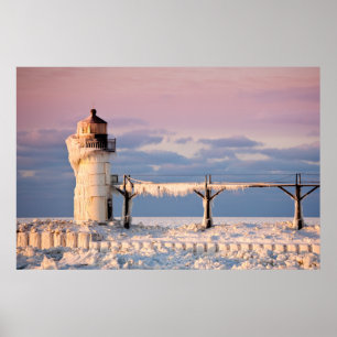 Lighthouses Lake Michigan Lighthouse Poster