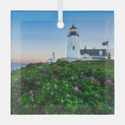 Lighthouses | Lighthouse Bristol Maine Glas Ornament (Voorkant)
