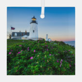 Lighthouses | Lighthouse Bristol Maine Glas Ornament (Achterkant)