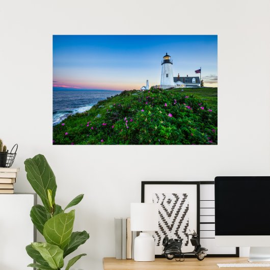 Lighthouses | Lighthouse Bristol Maine Poster (Thuiskantoor)