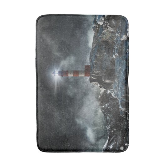 Lighthouses Lighthouse in the Storm Badmat (Voorkant Verticaal)