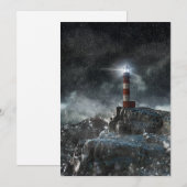 Lighthouses Lighthouse in the Storm Bedankkaart (Voorkant / Achterkant)