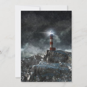 Lighthouses Lighthouse in the Storm Bedankkaart