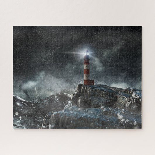 Lighthouses Lighthouse in the Storm Legpuzzel (Horizontaal)