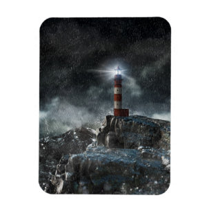 Lighthouses Lighthouse in the Storm Magneet