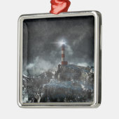 Lighthouses Lighthouse in the Storm Metalen Ornament (Links)