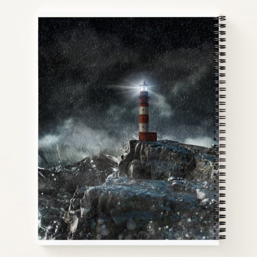 Lighthouses Lighthouse in the Storm Notitieboek (Achterkant)