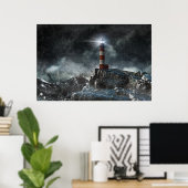 Lighthouses | Lighthouse in the Storm Poster (Thuiskantoor)