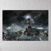 Lighthouses | Lighthouse in the Storm Poster (Voorkant)