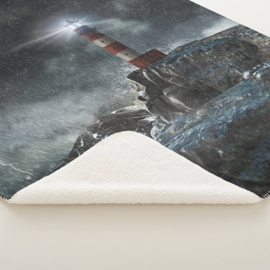 Lighthouses Lighthouse in the Storm Sherpa Deken (3/4)