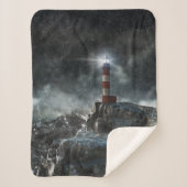Lighthouses Lighthouse in the Storm Sherpa Deken (Voorkant)