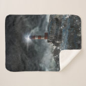 Lighthouses Lighthouse in the Storm Sherpa Deken (Voorkant (horizontaal))