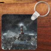 Lighthouses Lighthouse in the Storm Sleutelhanger (Achterkant)