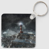 Lighthouses Lighthouse in the Storm Sleutelhanger (Achterkant)