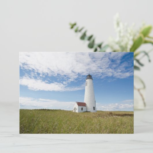 Lighthouses | Lighthouse Massachusetts Bedankkaart (Staand voorkant)