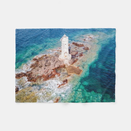 Lighthouses Mangiabarche Lighthouse Italy Fleece Deken (Voorkant (Horizontaal))