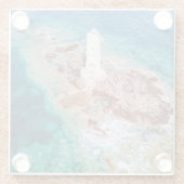 Lighthouses Mangiabarche Lighthouse Italy Glazen Onderzetter (Achterkant)