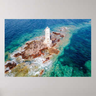 Lighthouses Mangiabarche Lighthouse Italy Poster