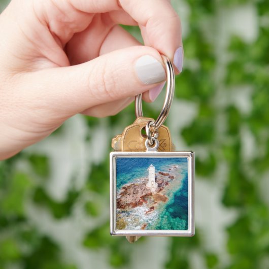 Lighthouses Mangiabarche Lighthouse Italy Sleutelhanger (Hand)