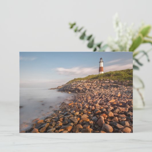 Lighthouses Montauk Point Long Island Bedankkaart (Staand voorkant)