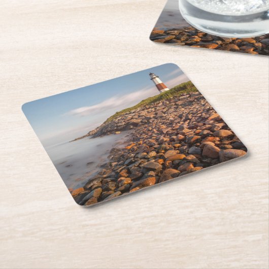 Lighthouses Montauk Point Long Island Kartonnen Onderzetters (Schuin)