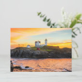 Lighthouses | Nubble Lighthouse Maine Bedankkaart (Staand voorkant)