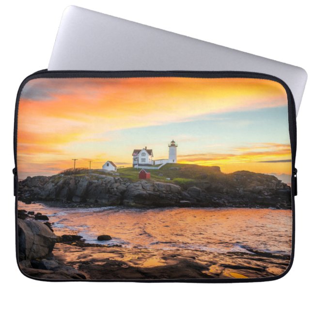 Lighthouses | Nubble Lighthouse Maine Laptop Sleeve (Voorkant)