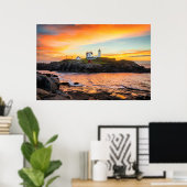 Lighthouses | Nubble Lighthouse Maine Poster (Thuiskantoor)