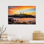 Lighthouses | Nubble Lighthouse Maine Poster (Keuken)
