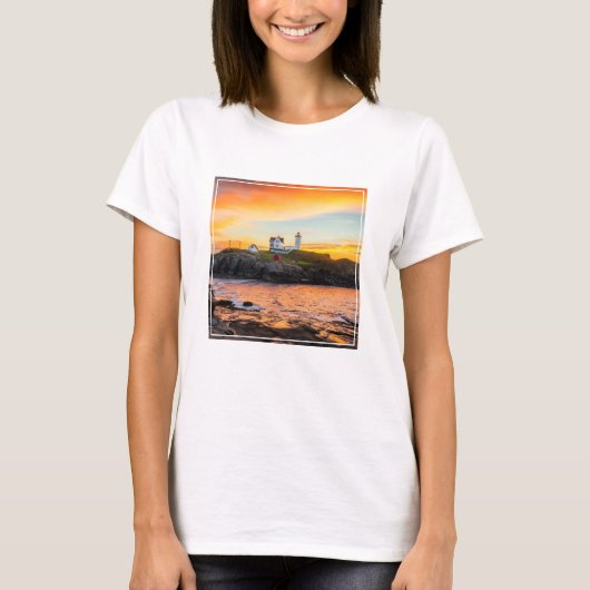 Lighthouses | Nubble Lighthouse Maine T-shirt (Voorkant)